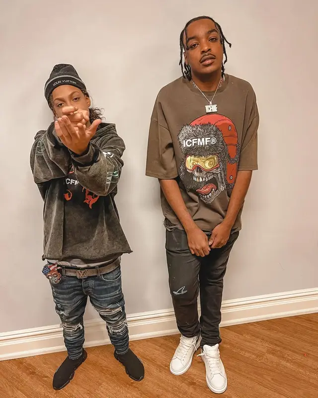 SugarHill Ddot outfit in Amiri, Balenciaga, and Louis Vuitton, 2023