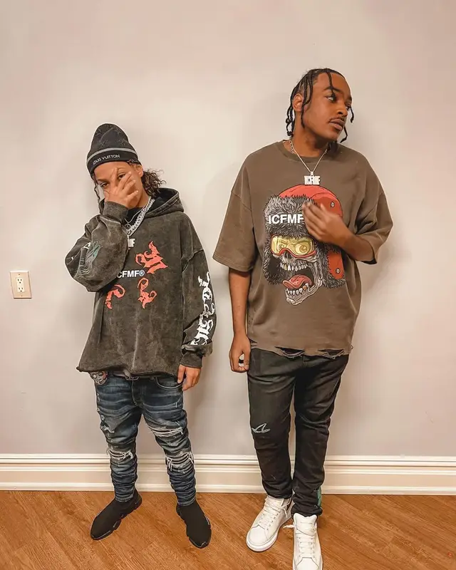 SugarHill Ddot outfit in Amiri, Balenciaga, and Louis Vuitton, 2023