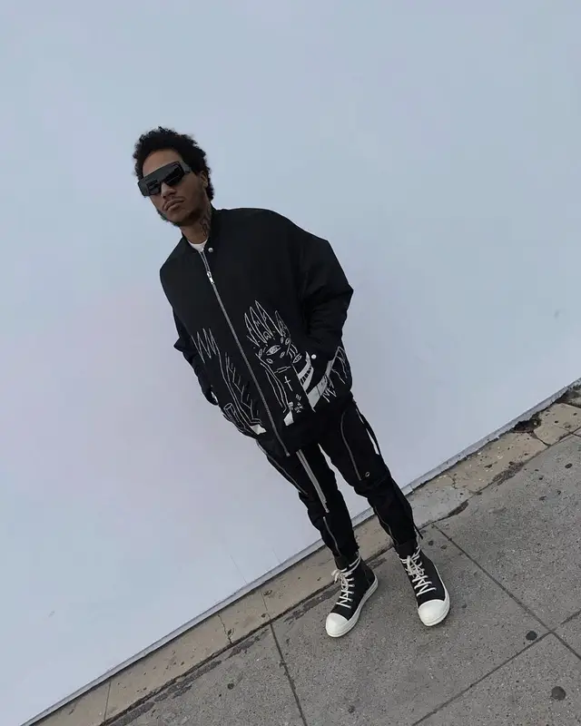 Lil Meech outfit in Rick Owens, 2023