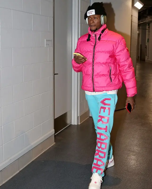 Terry Rozier outfit in 1017 Alyx 9SM, Loverboy by Charles Jeffrey, and Apple, 2023