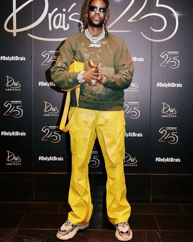 2 Chainz outfit in Samuel Zelig, Gucci, and Prada, 2023