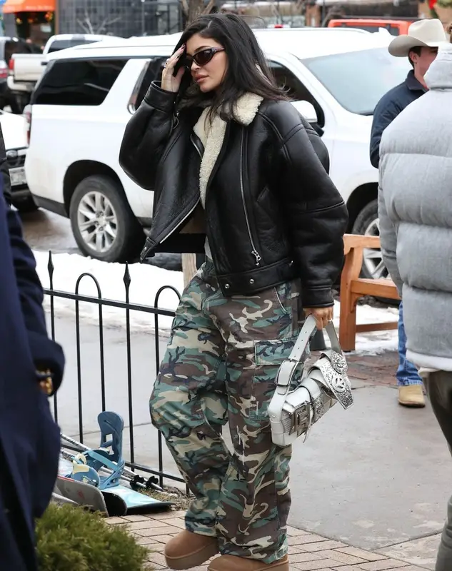 Kylie Jenner outfit in Acne Studios, ERL, and Bottega Veneta, 2023