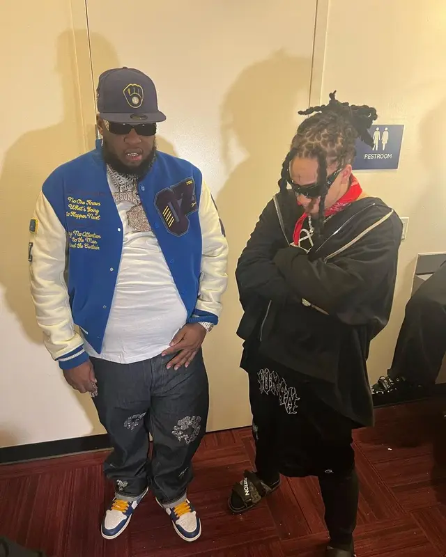 Trippie Redd outfit in Rick Owens, Balenciaga, and Louis Vuitton, 2023