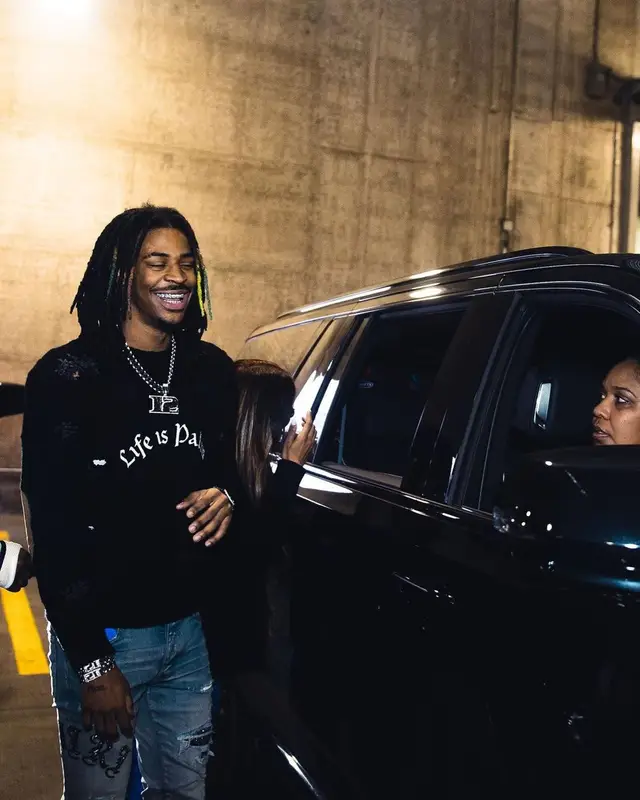 Ja Morant outfit in Palm Angels, Amiri, and Alexander McQueen, 2023