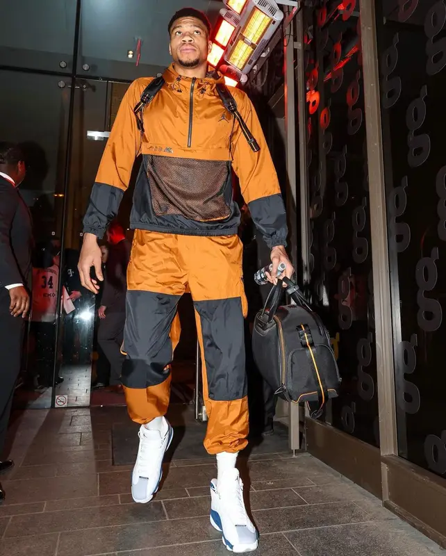 Giannis Antetokounmpo outfit in Jordan, 2023