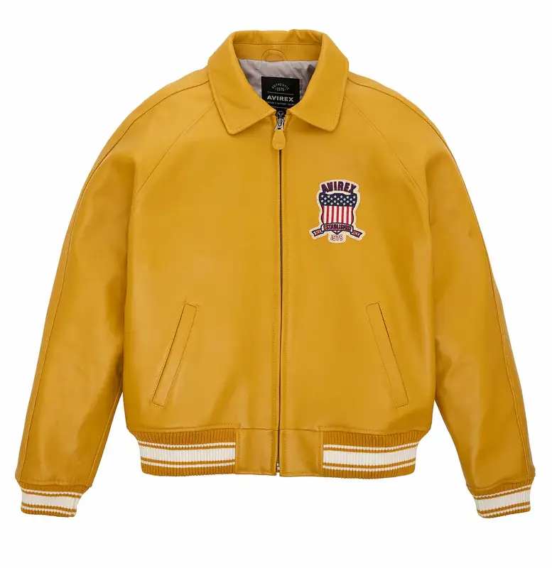Avirex Icon Mustard Leather Jacket $1298