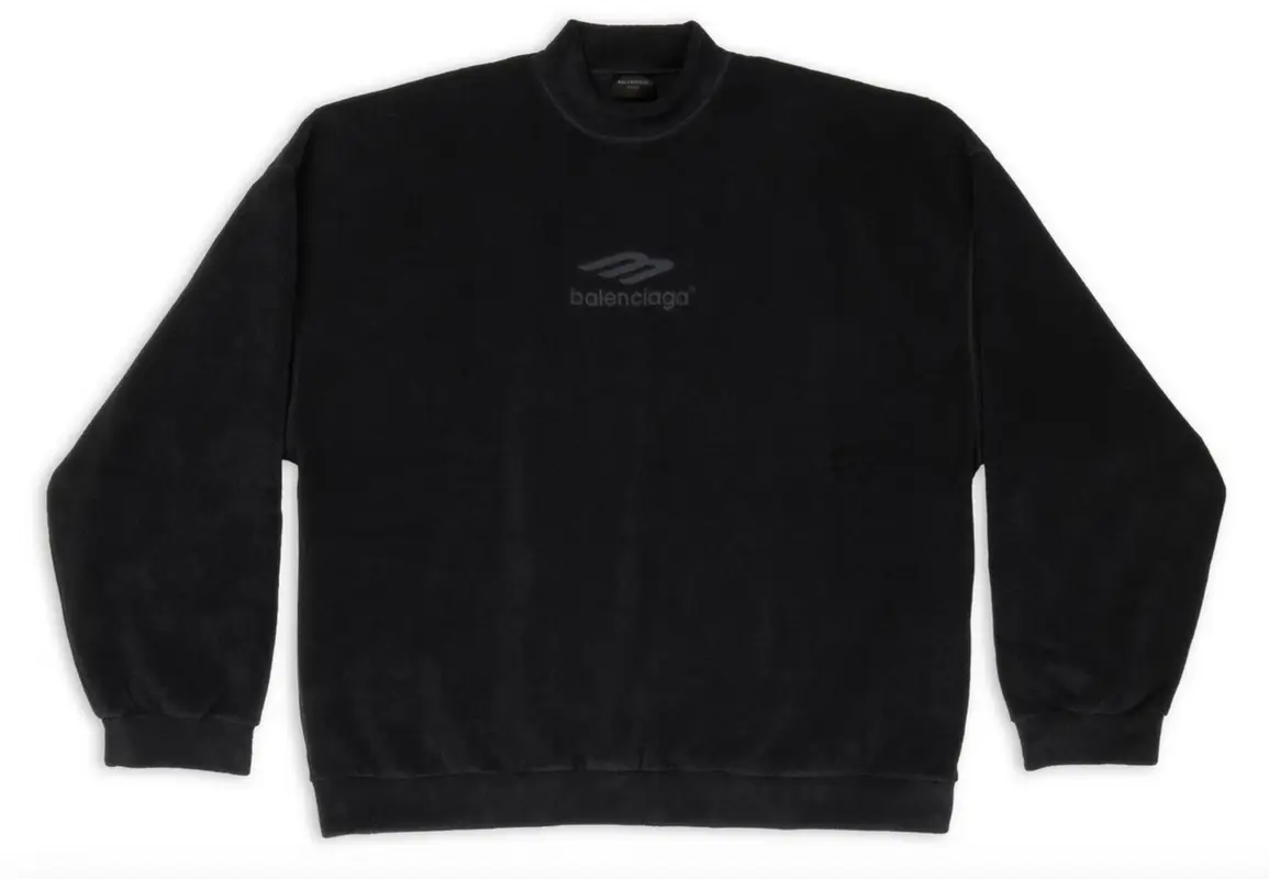 Balenciaga 3B Sports Icon Black Oversized Sweatshirt $850