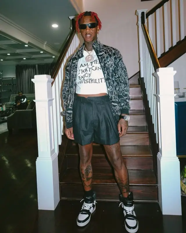 Famous Dex outfit in Celine, 2023