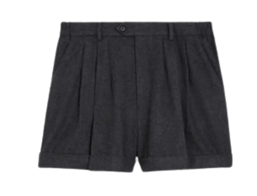 Celine Triple Pleated Black Shorts $990