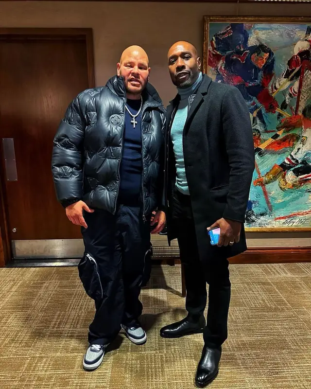 Fat Joe outfit in Louis Vuitton, Bottega Veneta, and Nike, 2023