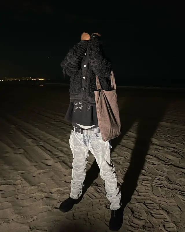 Rollin Thrax outfit in Rick Owens and Junya Watanabe, 2022