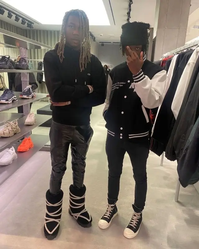 Destroy Lonely outfit in Celine and Rick Owens, 2023