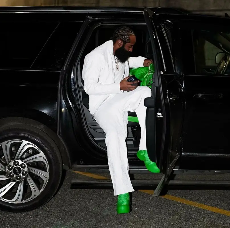 James Harden outfit in Bottega Veneta, 2023