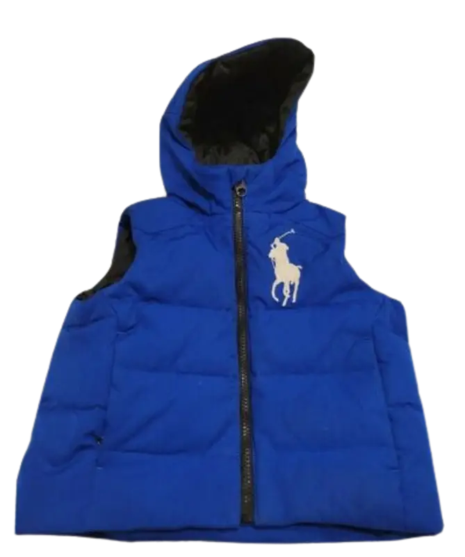 Ralph Lauren Blue Puffer Vest Hoodie $30