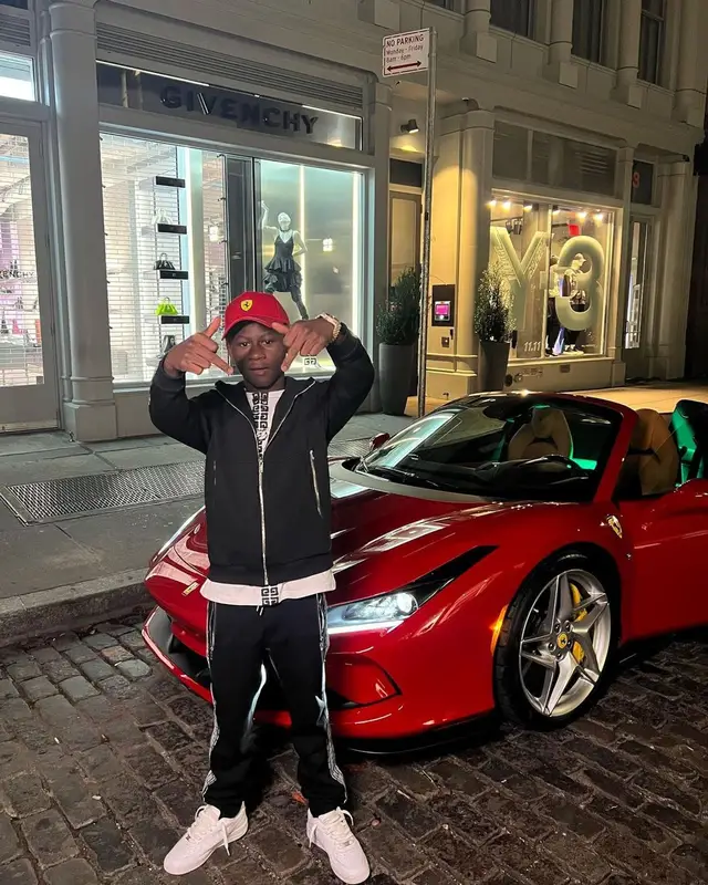 Bouba Savage outfit in Givenchy, Puma, and Ferrari, 2022