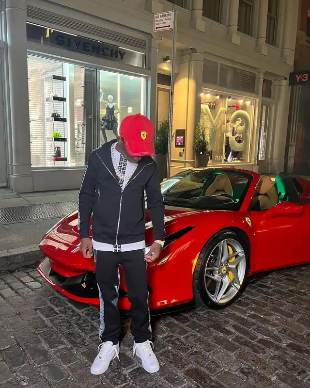 Bouba Savage outfit in Givenchy, Puma, and Ferrari, 2022