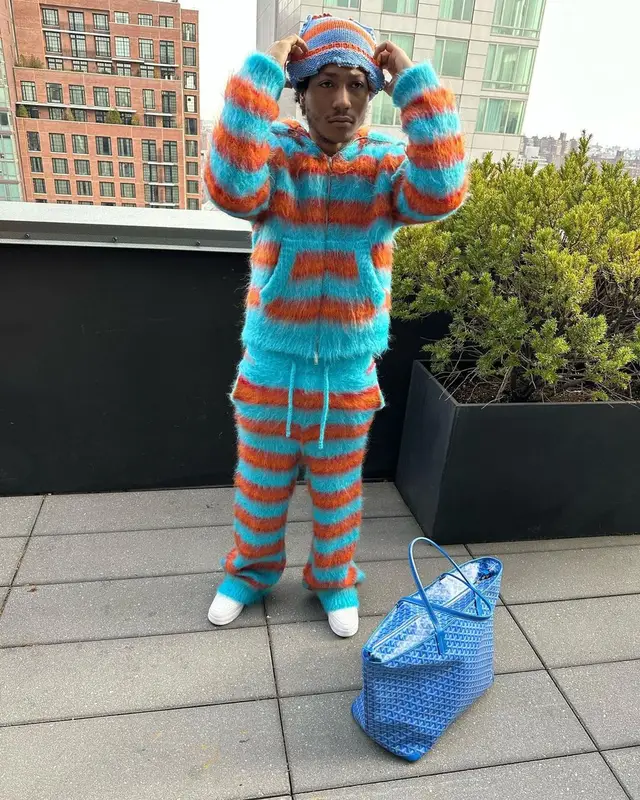 Lil Meech outfit in Nike, Goyard, and Marni, 2023
