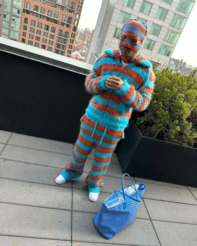 Lil Meech outfit in Nike, Goyard, and Marni, 2023