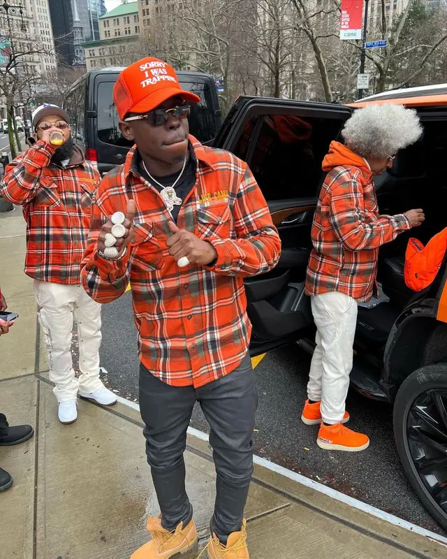 Bobby Shmurda outfit in Monfrere, Timberland, and Cartier, 2023