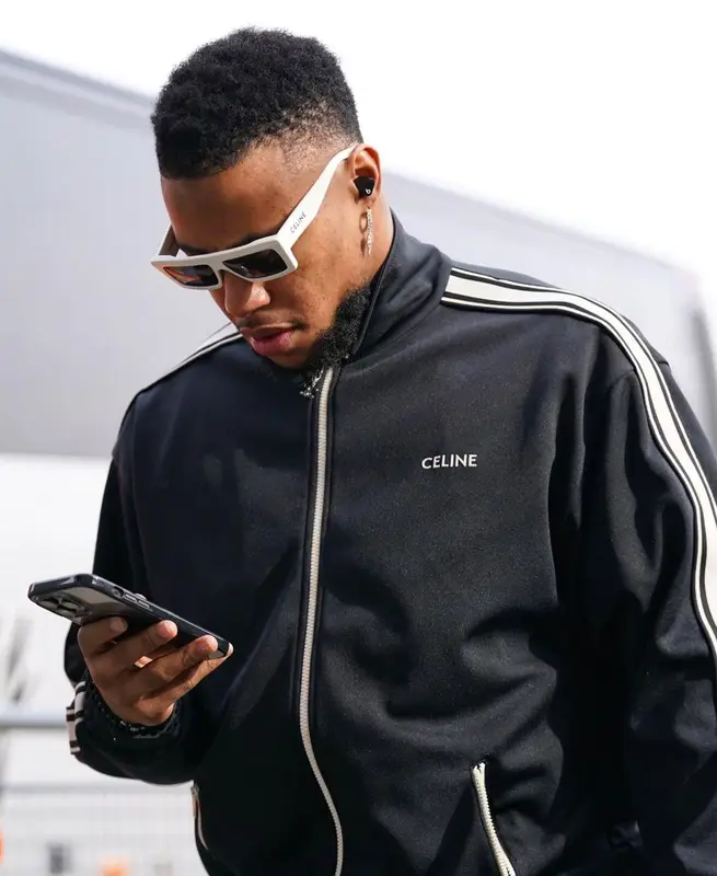 Saquon Barkley outfit in Nike and Celine, 2023