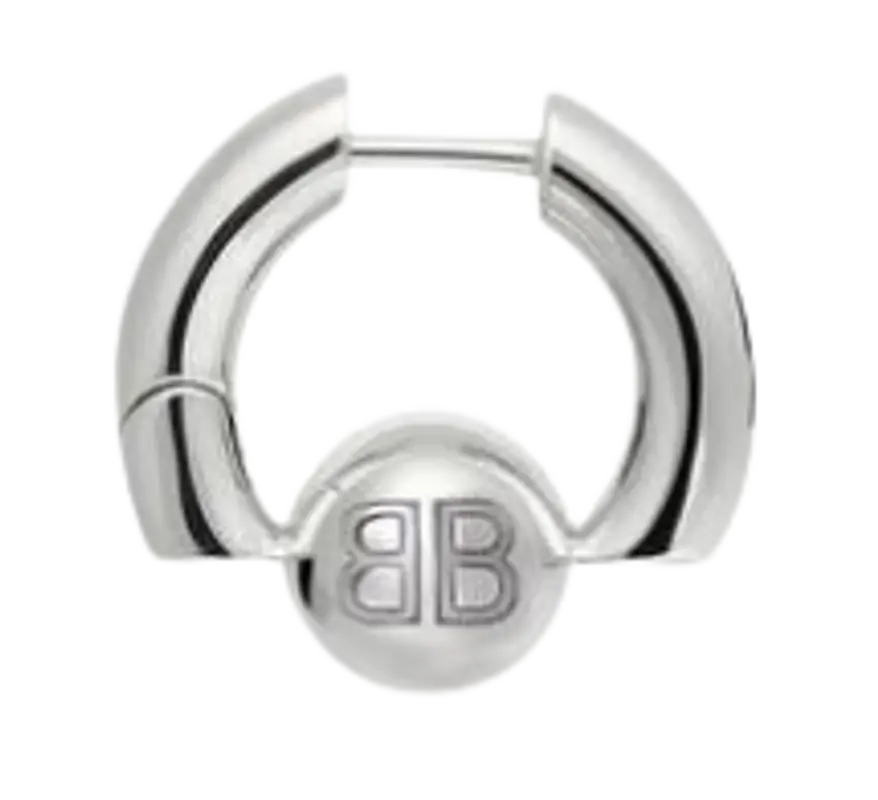 Balenciaga Cut XS Silver Earrings $375