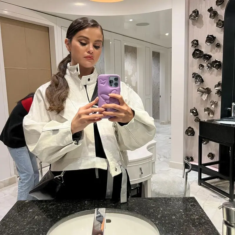Selena Gomez outfit in G - Star and Prada, 2023
