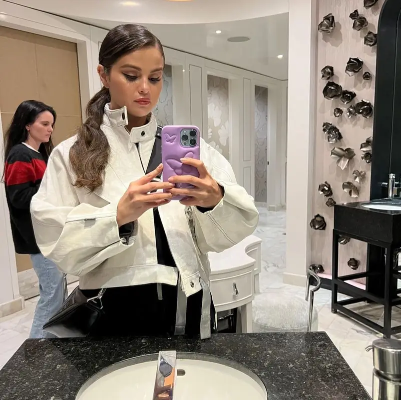 Selena Gomez outfit in G - Star and Prada, 2023
