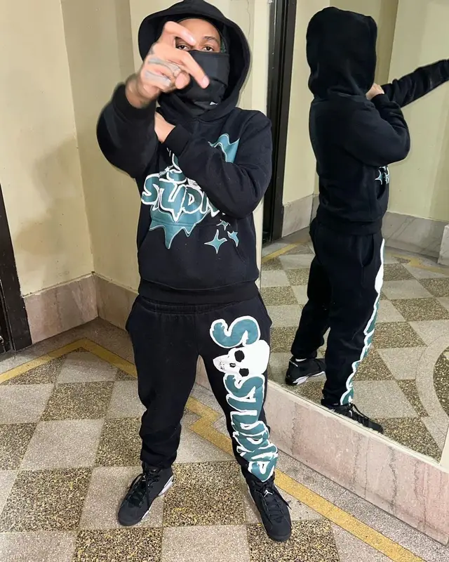 C Blu outfit in Stainbandzstudios, Jordan, and Nike, 2023