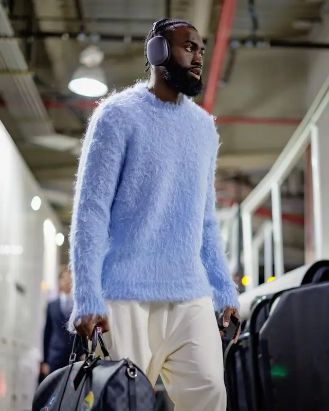 Jaylen Brown outfit in Marni, Alo Yoga, and Apple, 2023
