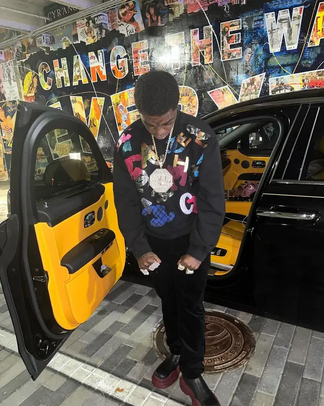 Kodak Black outfit in Chanel, Amiri, and Bottega Veneta, 2023
