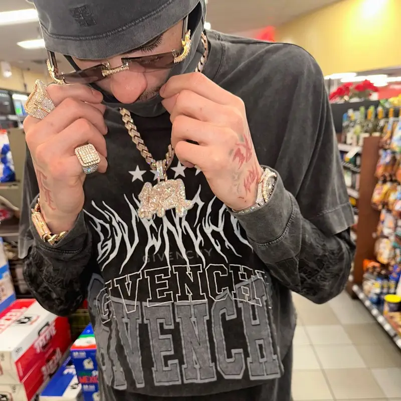 LaMelo Ball outfit in Givenchy, Valabasas, and Cartier, 2022