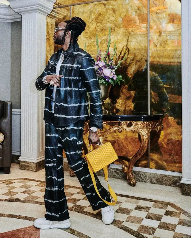 2 Chainz outfit in Cout De La Liberte and Amiri, 2023