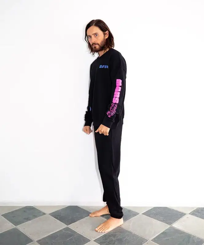 Jared Leto outfit in Thirty Seconds to Mars Merch, 2022