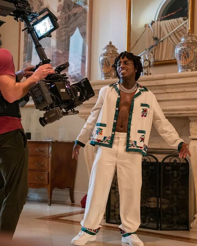 Jacquees outfit in Bode and Chanel, 2023