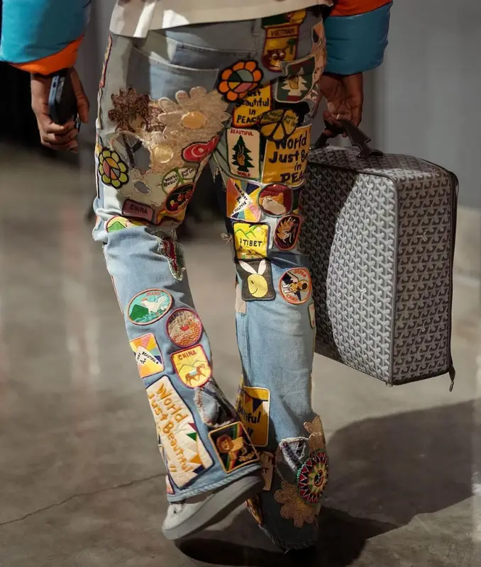 James Harden outfit in Bottega Veneta, Kapital, and Goyard, 2023