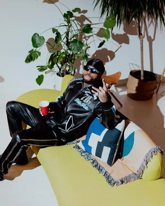 Dave East outfit in Pelle Pelle, KillOffSeason, and Balenciaga, 2022