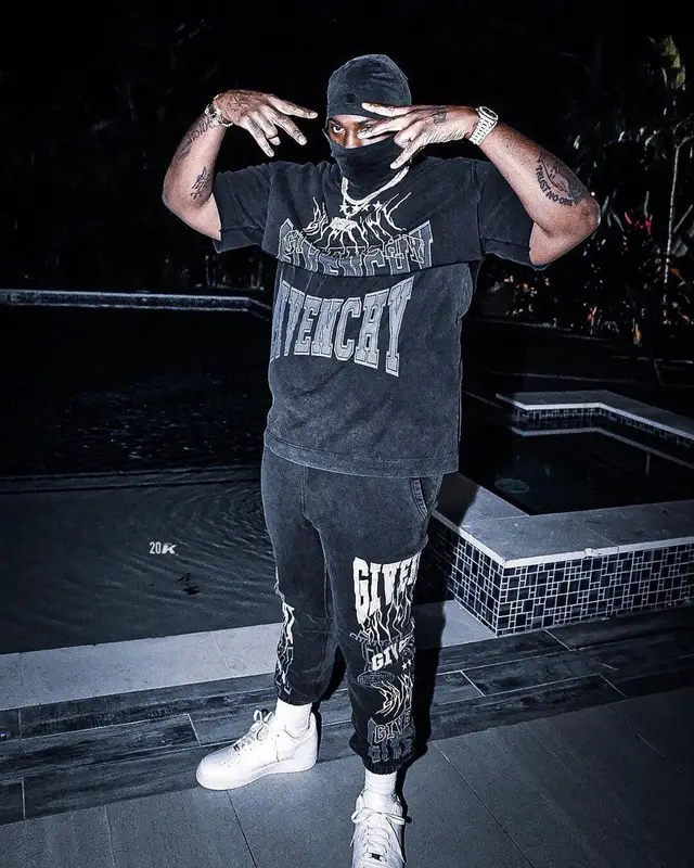 Peezy outfit in Givenchy, Nike, and Goyard, 2023