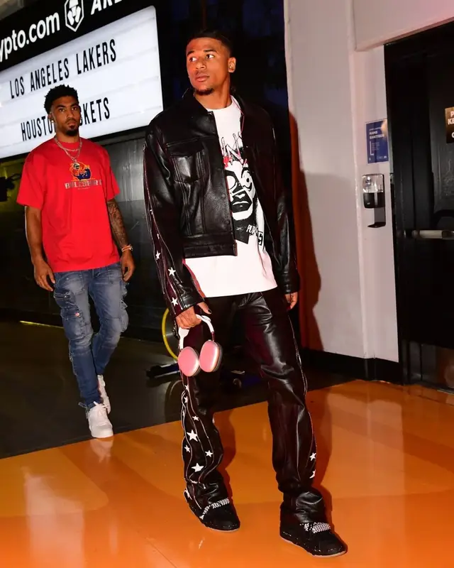 Jalen Green outfit in Cease±Desist, Lanvin, and Apple, 2023
