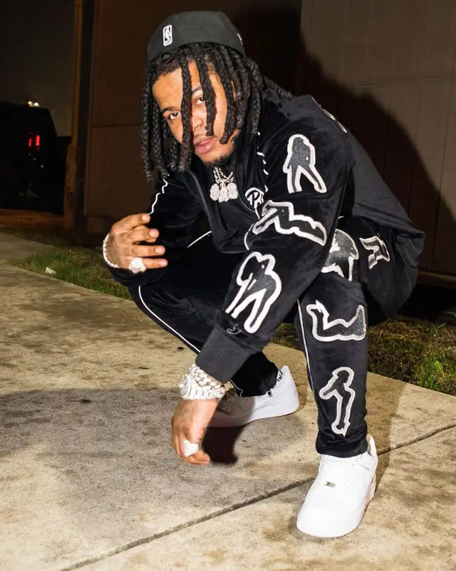 Lil Jairmy outfit in Pimperelli, Nike, and New Era, 2023