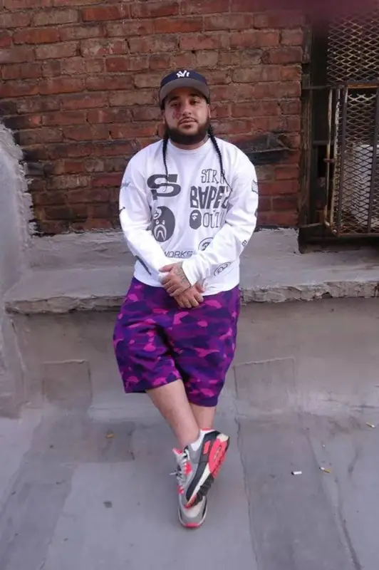 ASAP Yams outfit in Bape, New Era, and Stussy, 2014
