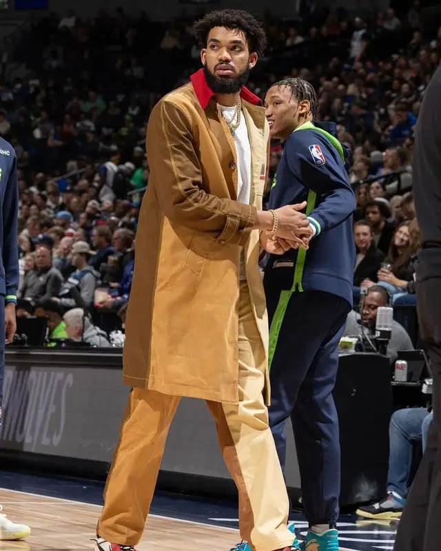 Karl Anthony Towns outfit in Carhartt, Nike, and Marni, 2023