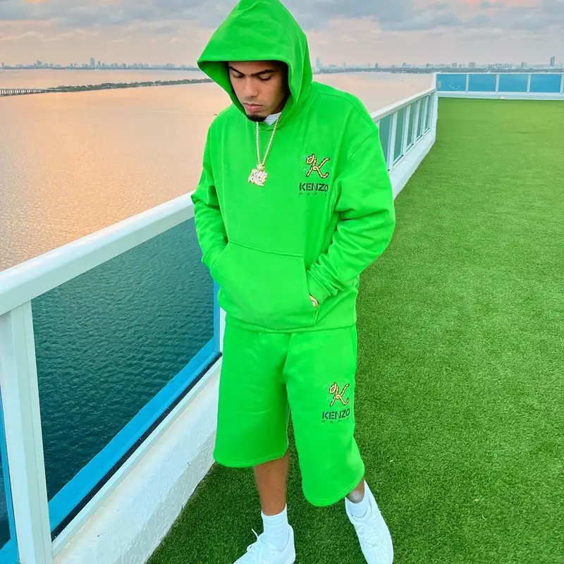 Myke Towers outfit in Kenzo and Nike, 2023