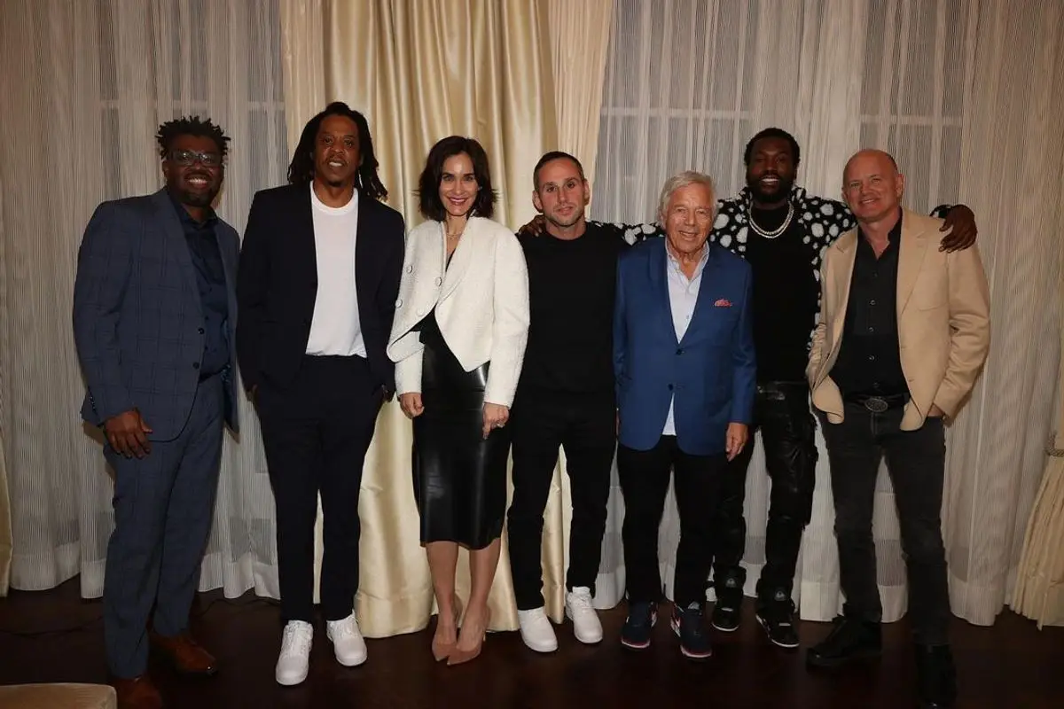 Meek Mill outfit in Louis Vuitton, Amiri, and Yayoi Kusama, 2023