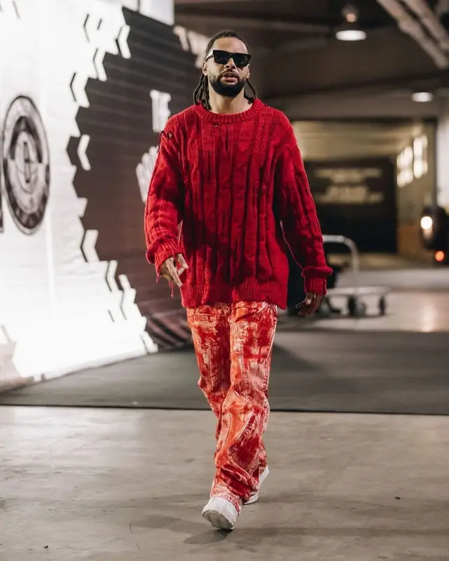Patty Mills outfit in Prada, 2023