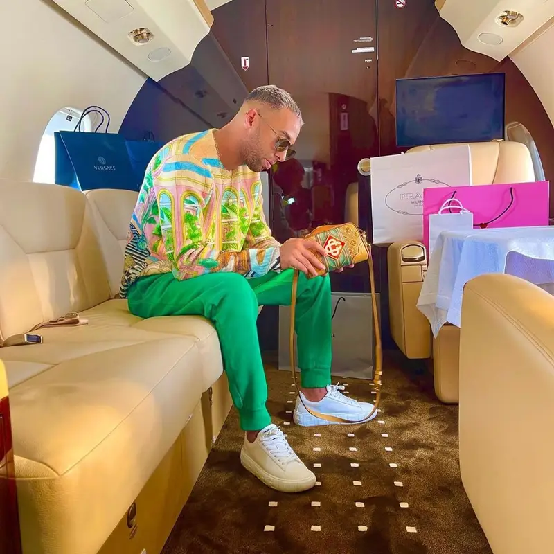 Naps outfit in Casablanca and Versace, 2021