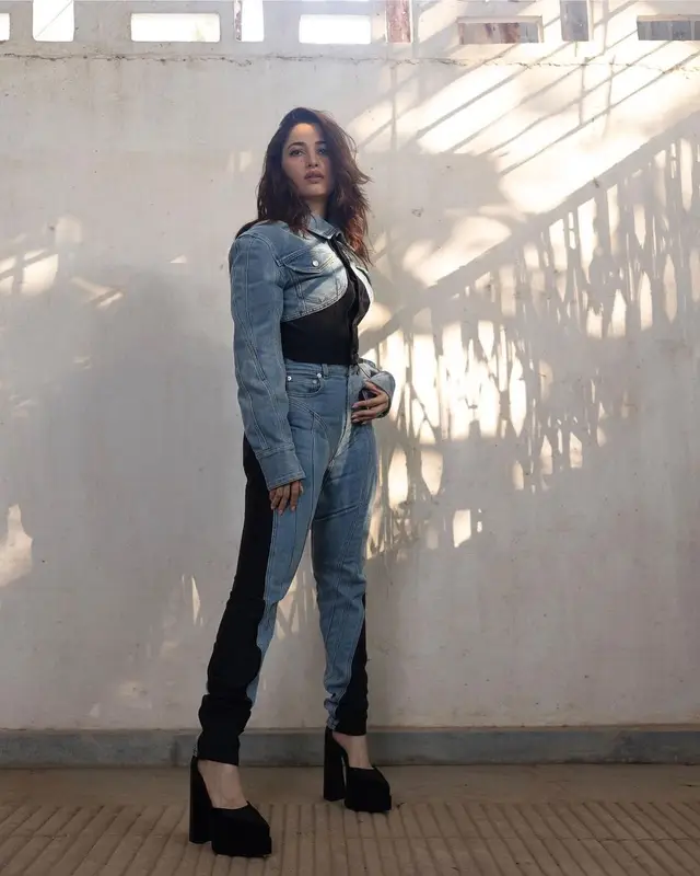Tamannaah Bhatia outfit in Mugler and Versace, 2022