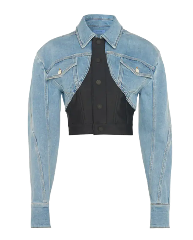 Mugler Denim Recycled Jersey Jacket $919