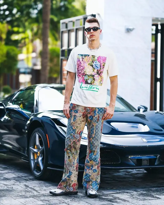 Tyler Herro outfit in Louis Vuitton, 2023