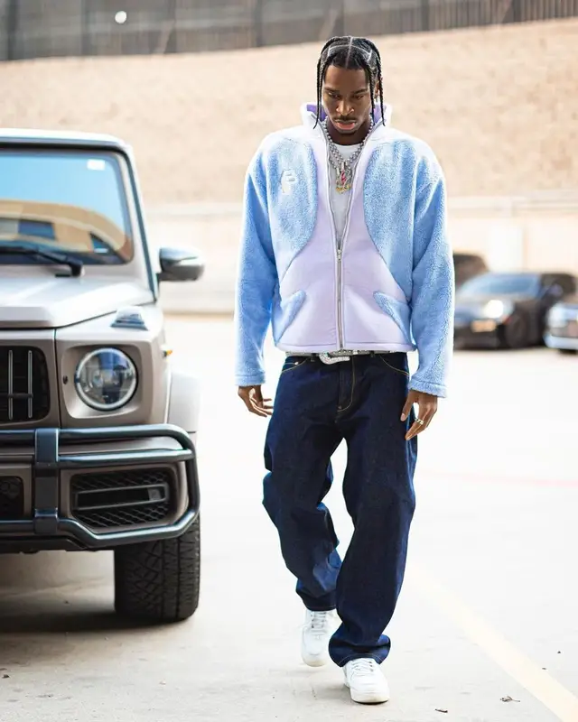 Shai outfit in Evisu, Nike, and B.B. Simon, 2023
