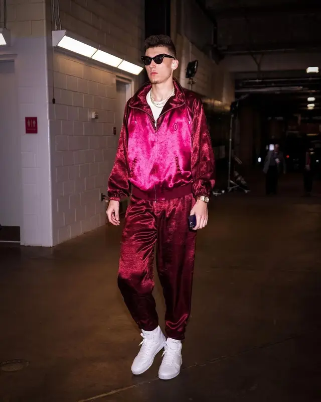 Tyler Herro outfit in Saint Laurent, Celine, and Bottega Veneta, 2023
